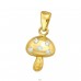 Golden Mushroom with Zirconia - 925 Sterling Silver Pendants With Zirconia Stones A4S44501