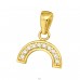 Golden semicircle - 925 Sterling Silver Pendants With Zirconia Stones A4S44513