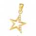 Golden Star with stones - 925 Sterling Silver Pendants With Zirconia Stones A4S44525