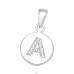 Letter A with Zirconia - 925 Sterling Silver Pendants With Zirconia Stones A4S46496