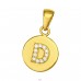 Letter D with Zirconia - 925 Sterling Silver Pendants With Zirconia Stones A4S46503