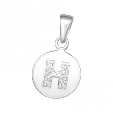 Pandantiv litera "H" cu pietre - Argint 925 Pandantive Cu Zirconiu A4S46510