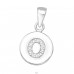 Letter O with Zirconia - 925 Sterling Silver Pendants With Zirconia Stones A4S46524