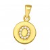 Letter O with Zirconia - 925 Sterling Silver Pendants With Zirconia Stones A4S46525