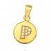 Letter P with Zirconia - 925 Sterling Silver Pendants With Zirconia Stones A4S46527
