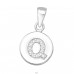 Letter Q with Zirconia - 925 Sterling Silver Pendants With Zirconia Stones A4S46528