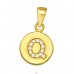 Pandantiv litera "Q" cu pietre placat cu aur - Argint 925 Pandantive Cu Zirconiu A4S46529