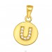 Letter U with zirconia - 925 Sterling Silver Pendants With Zirconia Stones A4S46537