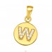 Pandantiv litera "W" cu pietre placat cu aur - Argint 925 Pandantive Cu Zirconiu A4S46541