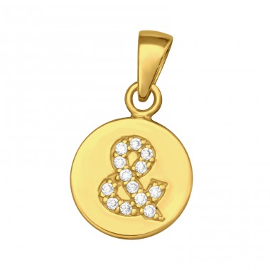 Ampersand Pendant with Zirconia  - 925 Sterling Silver Pendants With Zirconia Stones A4S46549