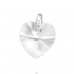 Kristall Herz - 925Er Silber Anhänger Mit Zirkonia Steinen A4S47496