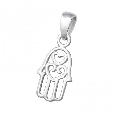 Strieborný Hamsa - Striebro 925 Prívesky bez kameňov A4S11268
