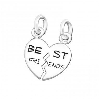 Broken Heart - 925 Sterling Silver Pendants without stones A4S16457