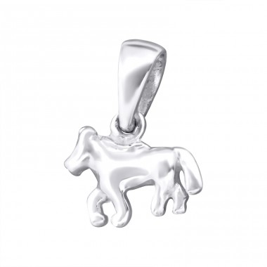 Silbernes Pferd - 925er Silber Anhänger ohne Steine A4S24937
