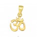Golden Om sign - 925 Sterling Silver Basic Pendants A4S42129