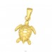 Golden sea Turtle - 925 Sterling Silver Basic Pendants A4S42132