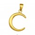 Big golden Moon - 925 Sterling Silver Pendants Without Stones A4S44346