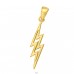 Golden Thunderbolt Lightening - 925 Sterling Silver Pendants Without Stones A4S44434
