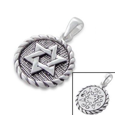 Ezüst David Csillag - 925 Ezüst Kő nélküli medálok A4S6954