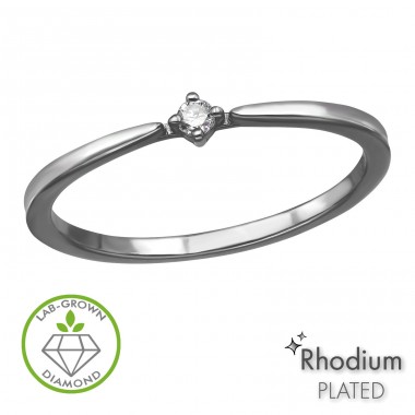 Solitaire cu diamant - Argint 925 Inele Cu Diamante Create În Laborator A4S51339