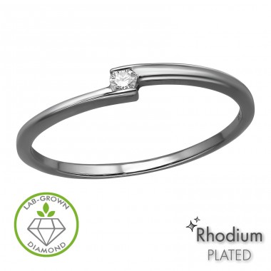 Liniar cu diamant - Argint 925 Inele Cu Diamante Create În Laborator A4S51349