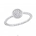 Twisted Band Koleso - Striebro 925 prstene s kameňmi A4S30544
