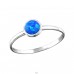 Okrúhly "Pacific Blue" Opál - Šperkové Striebro 925 Prstene S Opálom A4S30627