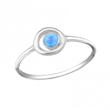 Kruh "Azure" Opál - Šperkové Striebro 925 Prstene S Opálom A4S31417