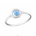 Kruh "Azure" Opál - Šperkové Striebro 925 Prstene S Opálom A4S31417
