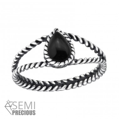 Twisted Band - Striebro 925 prstene s kameňmi A4S31788