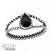 Twisted Band - Striebro 925 prstene s kameňmi A4S31788