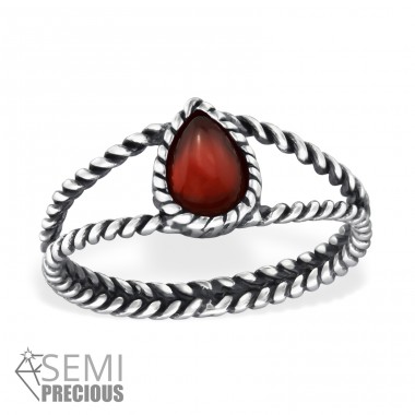 Bandă Răsucite - Argint 925 Inele cu zirconiu A4S32427