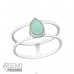 Slza "Amazonite" - Šperkové Striebro 925 Prstene S PolodrahokamamiA4S33008