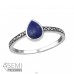 Slza "Sodalite" - Šperkové Striebro 925 Prstene S Polodrahokamami A4S35382