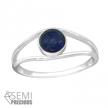 Kolo "Sodalite" - Šperkové Striebro 925 Prstene S Polodrahokamami A4S35602