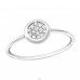 Round - 925 Sterling Silver Rings with Zirconia stones A4S36166