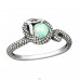 Snake "Fire Snow" Opal - 925 Sterling Silver Rings With Opal Stones A4S36886