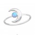 Moon "Azure" Opal - 925 Sterling Silver Rings With Opal Stones A4S37178