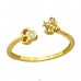 Bee & Honeycomb - 925 Sterling Silver Rings with Zirconia stones A4S38443