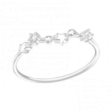 February-Pisces - 925 Sterling Silver Rings with Zirconia stones A4S38659