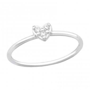 Heart - 925 Sterling Silver Rings with stones A4S38859