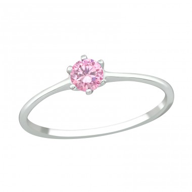 Solitaire - 925 Sterling Silver Rings With Zirconia Stones A4S39247
