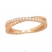Rosegold Intertwining with zirconia - 925 Sterling Silver Rings With Stones A4S40742