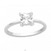 Square - 925 Sterling Silver Rings with Zirconia stones A4S40937