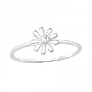 Eine Blume - 925er Silber Ringe mit Steinen A4S41401