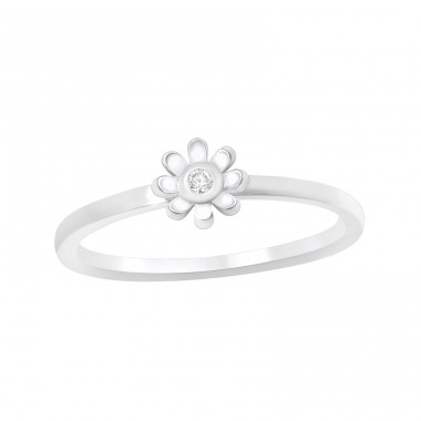 Flower - 925 Sterling Silver Rings with stones A4S41410