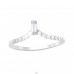 Stripped V-Shaped - 925 Sterling Silver Rings With Stones A4S41420