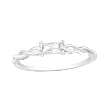 Rectangle - 925 Sterling Silver Rings with stones A4S41421