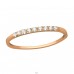 Rosegold Line of Zirconias - 925 Sterling Silver Rings With Zirconia Stones A4S41652