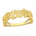 Golden Leaves - 925 Sterling Silver Rings With Zirconia Stones A4S41719